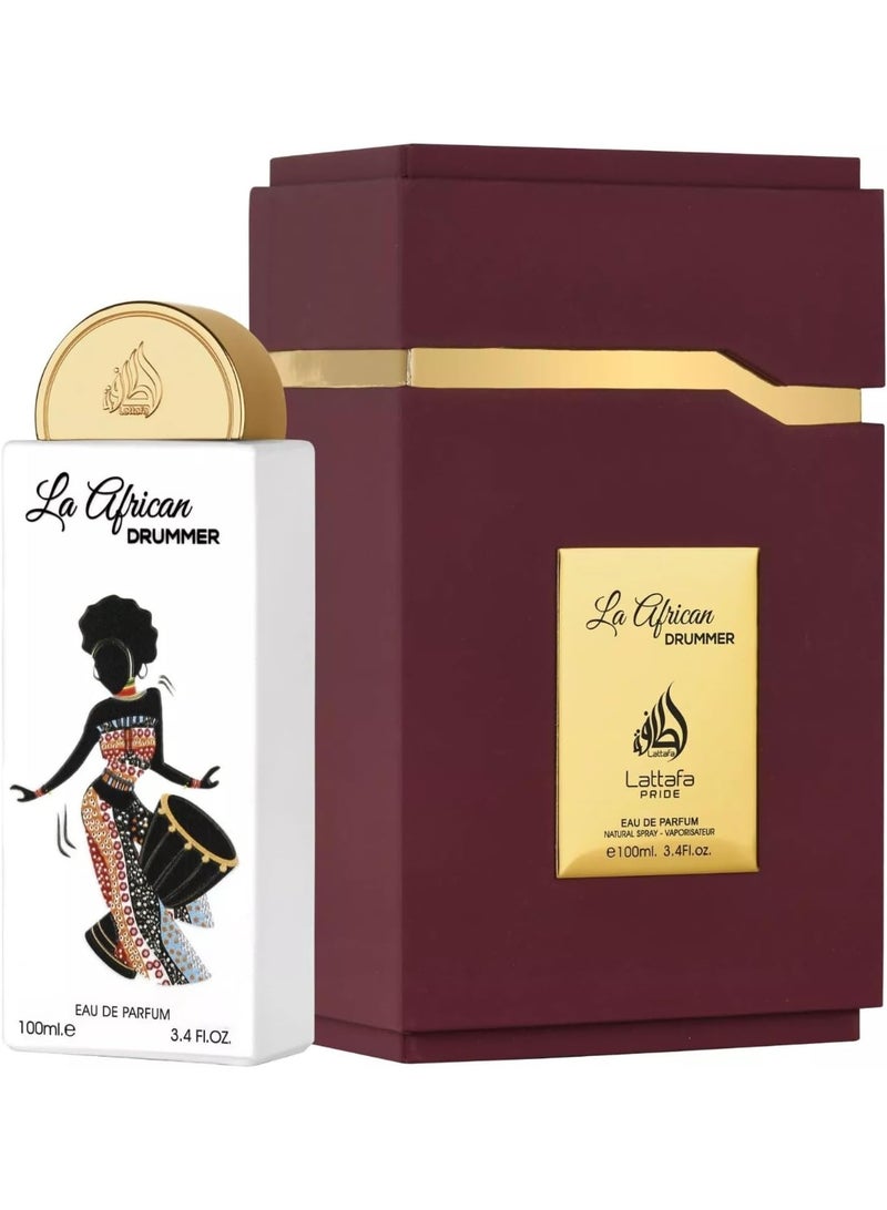 Lattafa PRIDE La African Drummer Unisex EDP - 100ml - Exotic Blend of Tropical and Amber Notes - Image 1