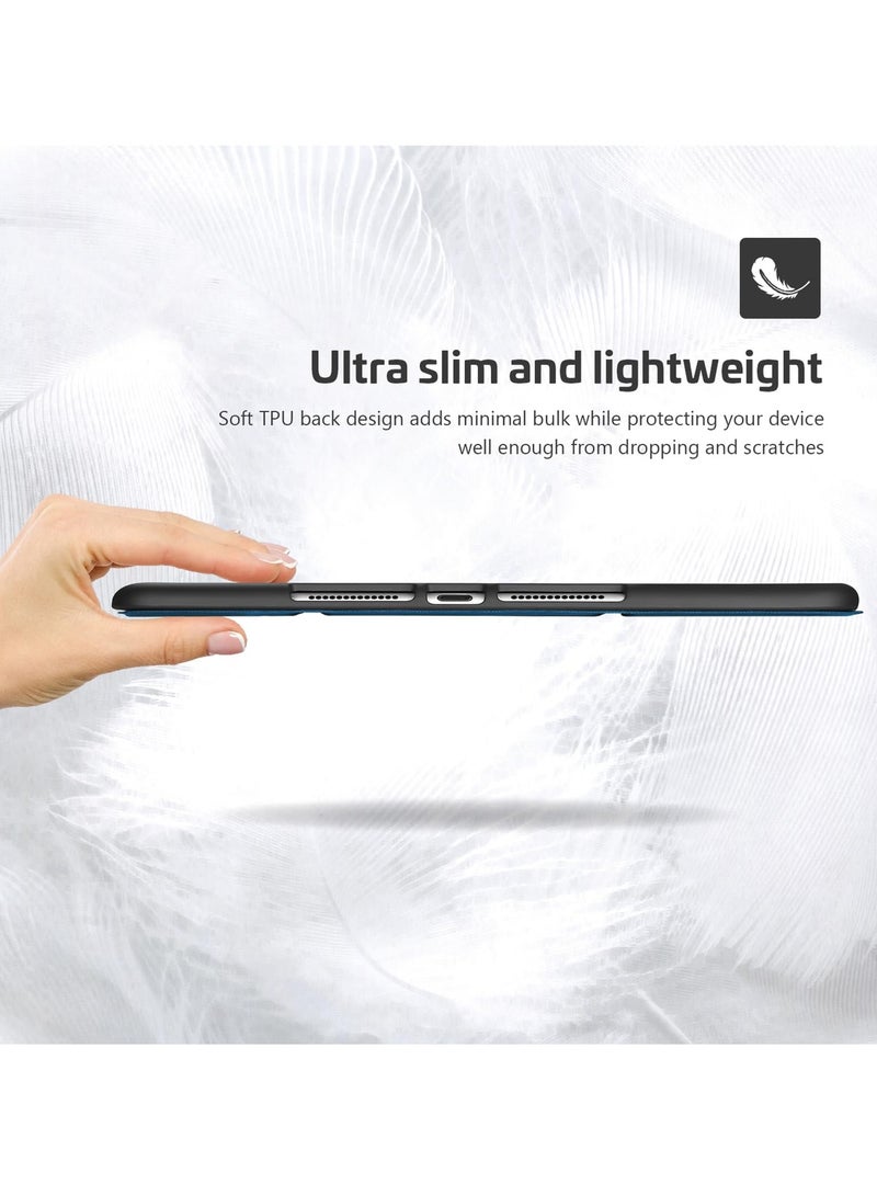 Procases Ipad 10.2 Inch 9th 8th and 7th Generation 2019 With Pencil Holder Flexible Soft Tpu Back Cover Ultra Slim Lightweight Stand Protective Case Navy - Image 5