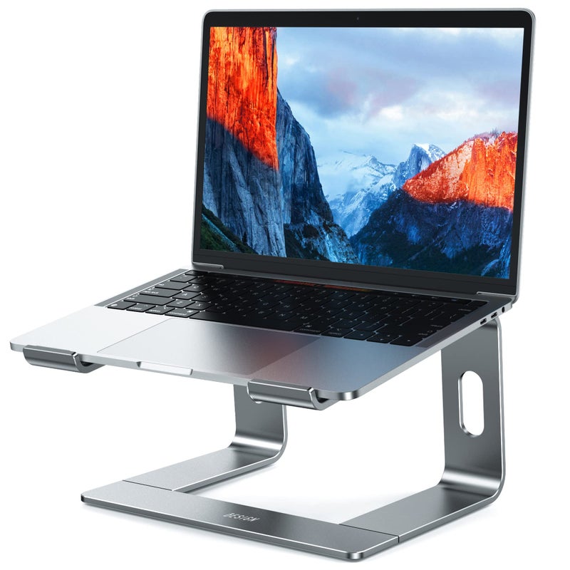 BESIGN LS03 Aluminum Laptop Stand, Ergonomic Detachable Computer Stand, Notebook Holder Compatible with Air, Pro, Dell, HP, Lenovo More 10-15.6" Laptops, Gray - Image 1
