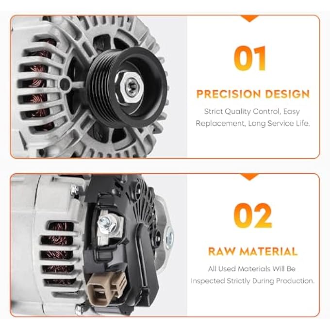 AEagle New Alternator for Nissan Quest V6 3.5L 2004 2005 2006 2007 2008 2009 23100-5Z000, 400-40033 - Image 4