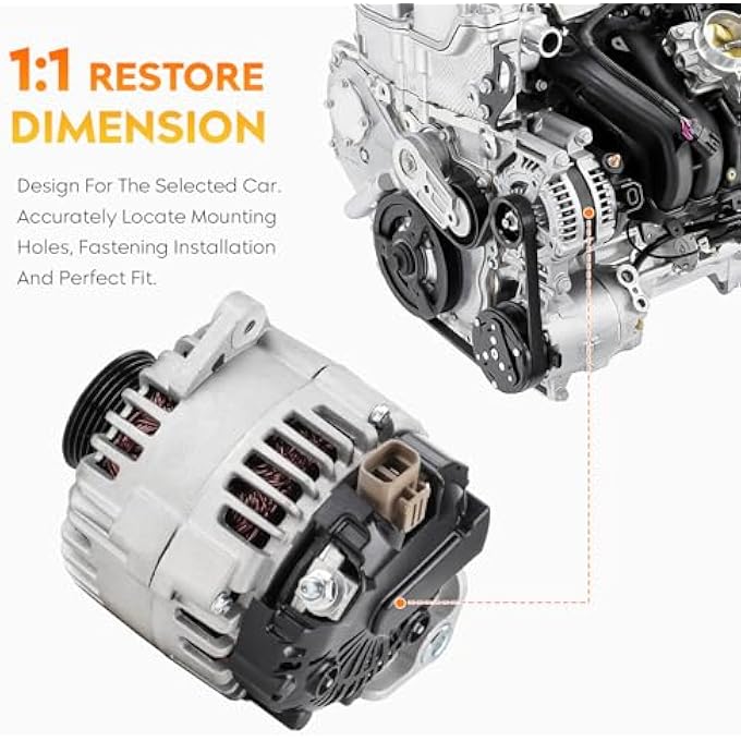 AEagle New Alternator for Nissan Quest V6 3.5L 2004 2005 2006 2007 2008 2009 23100-5Z000, 400-40033 - Image 3