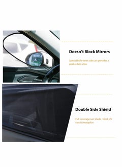 Y&D 2Pack Car Window Screen for Front Window, Elastic Shades Mesh Sunshade Camping When Parking,Fit Most Vehicles  - Image 4