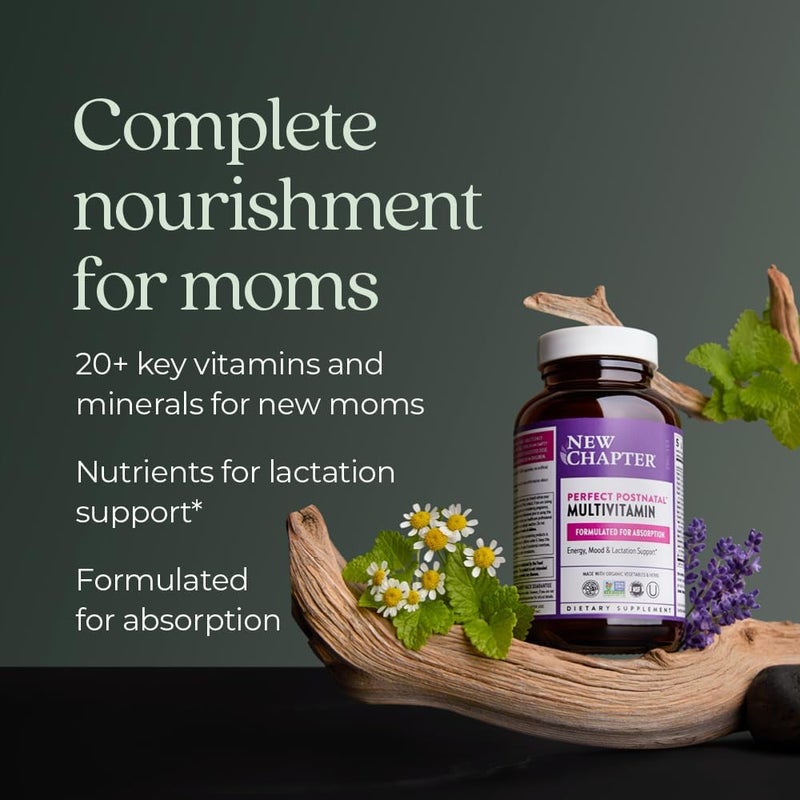 New Chapter Postnatal Vitamins Lactation Supplement Complete Multivitamin with Fermented Vitamin D3  B Vitamins Made with Organic Vegetables  Herbs NonGMO Ingredients 96 Count - Image 4