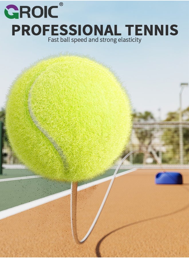 GROIC 5 Pcs Self-training Tennis, Tennis Rackets Set Non-slip Tennis Ball Trainer, Tennis Trainer Rebound Ball, Tennis Ball Trainer with Cord, Portable Self-training Tennis ball, Tennis training Accessories  - Image 5