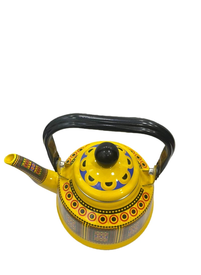 Albawadi Arabic Teapot Kettle 2.5L Ceramic Colorful Flower Design - Image 4