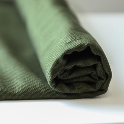Simple&Opulence 100% Cotton Canvas Fabric 10oz. 59 Inch by The Yard, Nature Duck Fabric Textile Medium Weight for Painting, Sewing, Crafts, Embroidery, Bag, Handmade Home Decor(1 Yard, Olive Green) - Image 3