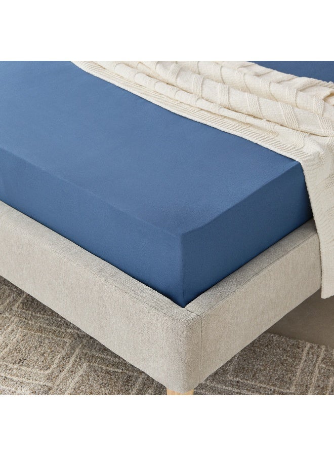 Home Box Essential Cotton Twin Fitted Sheet 120 x 200 x 36 cm - Image 1