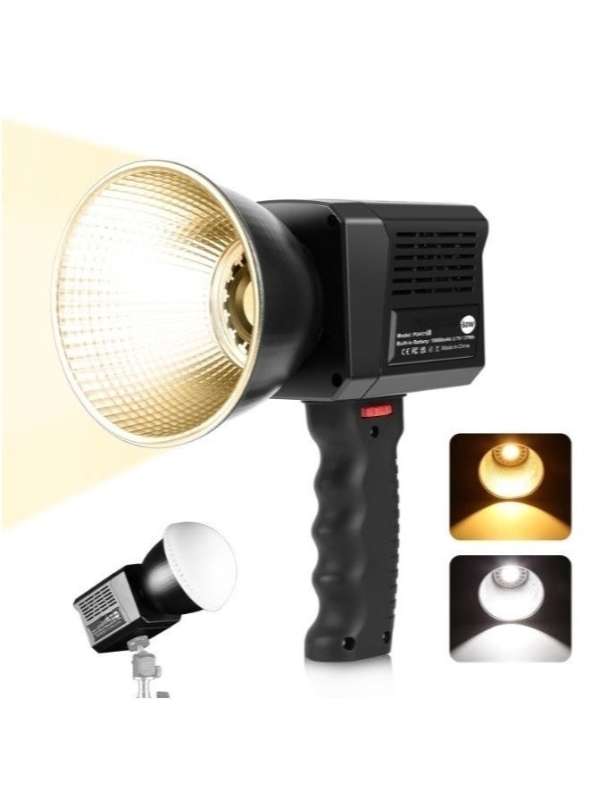 WALALLA 60W COB LED Video Light, Bi-Color CCT 2500-6500K CRI≥95 TLCI≥97, Mini Bowens Mount Led Video Light for Photography, Studio Video Lighting, 8 Scene Lights for Film Recording - Image 1
