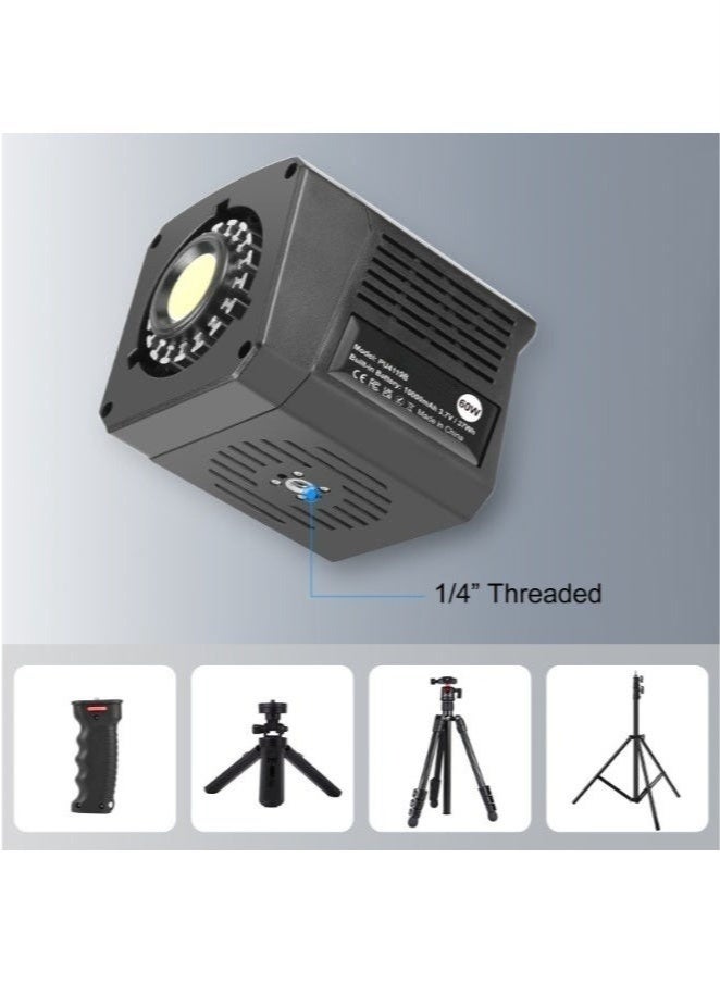 WALALLA 60W COB LED Video Light, Bi-Color CCT 2500-6500K CRI≥95 TLCI≥97, Mini Bowens Mount Led Video Light for Photography, Studio Video Lighting, 8 Scene Lights for Film Recording - Image 5