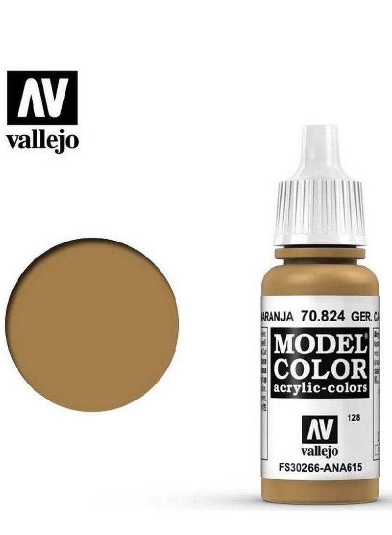 فاليجو لون الموديل 824، طلاء أكريليك برتقالي مغرة ألماني، زجاجة 18 مل، للمجسمات المصغرة