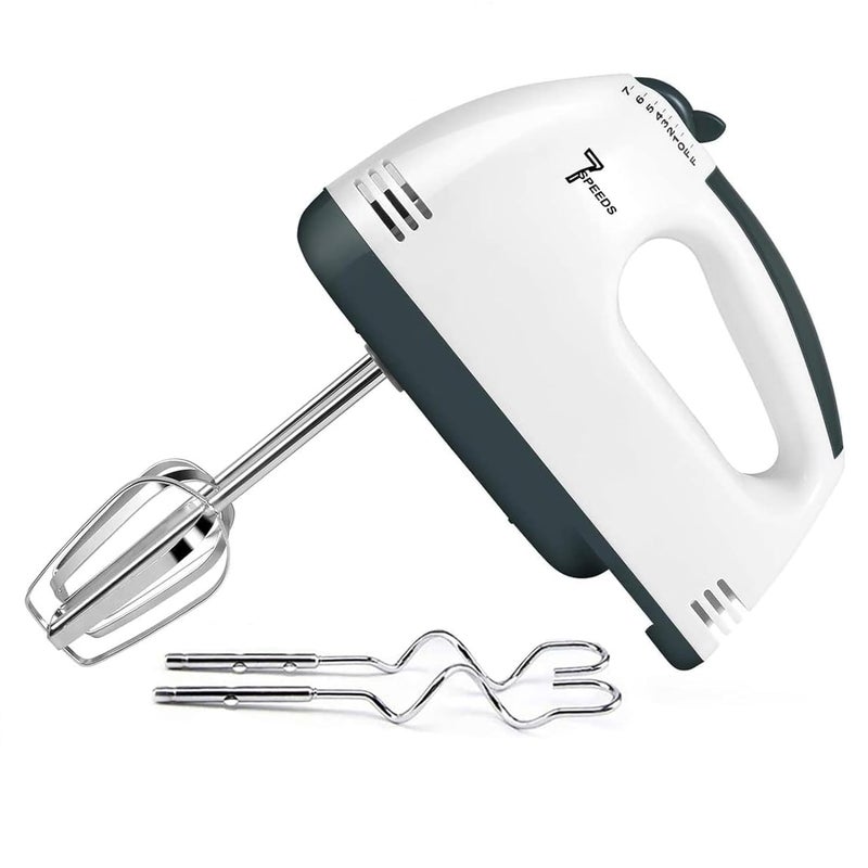 DERIKO Handmixer Electric Handheld 7 Speed Portable Kitchen Mixer Electric with 5 Stainless Steel Accessories Whisk Food Beater for Whipping Mixing Cookies Cakes Eggs Dough  - Image 1