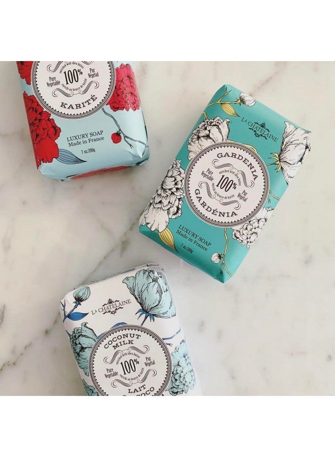 لا شاتلين قالب صابون فاخر بتركيبة الشيا الطبيعية 7 أونصة (غاردينيا 7 أونصة) - Image 4