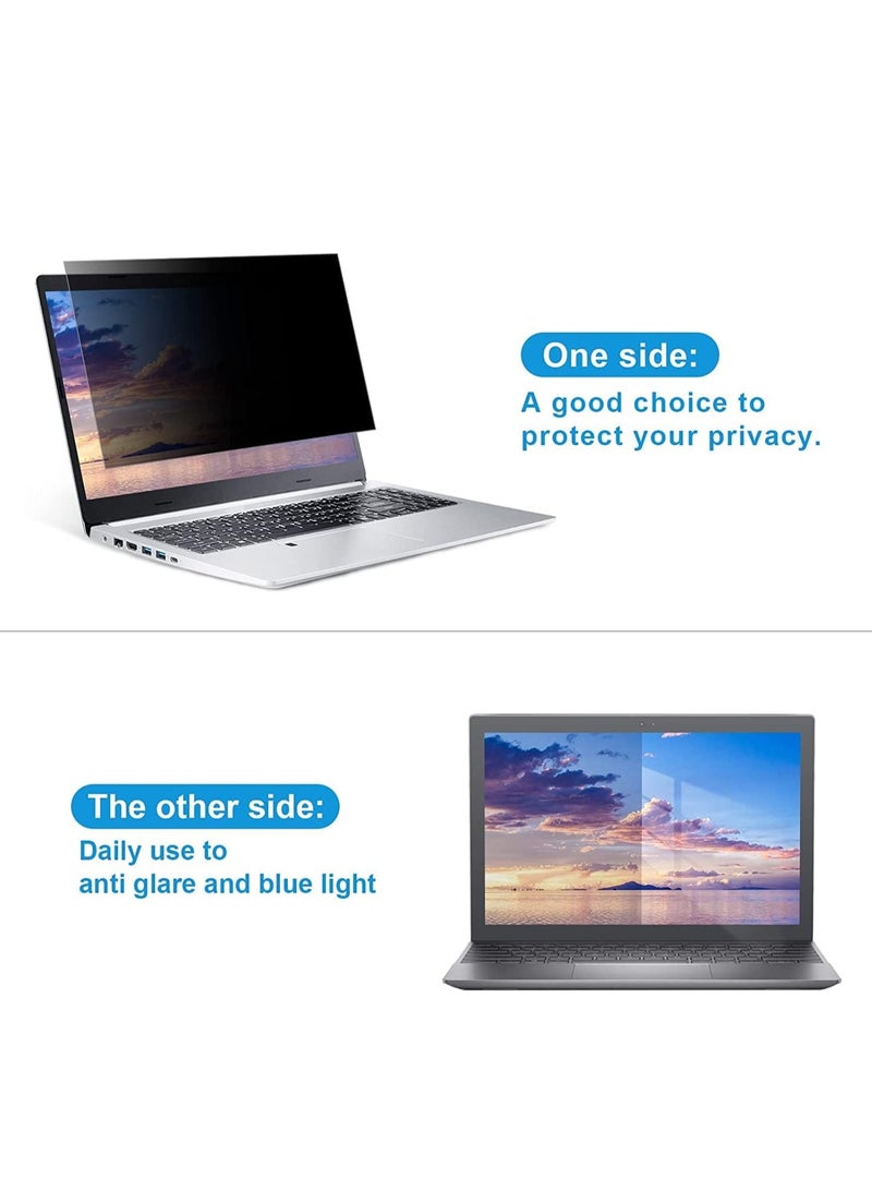 15.6 Inch Laptop Privacy Screen Filter Anti-Blue Light Screen Protector, Compatible with HP/Dell/Asus/Acer/Sony/Samsung/Lenovo/Toshiba,16:9 Removable Aspect Ratio Screen Filter Laptop Privacy - Image 3