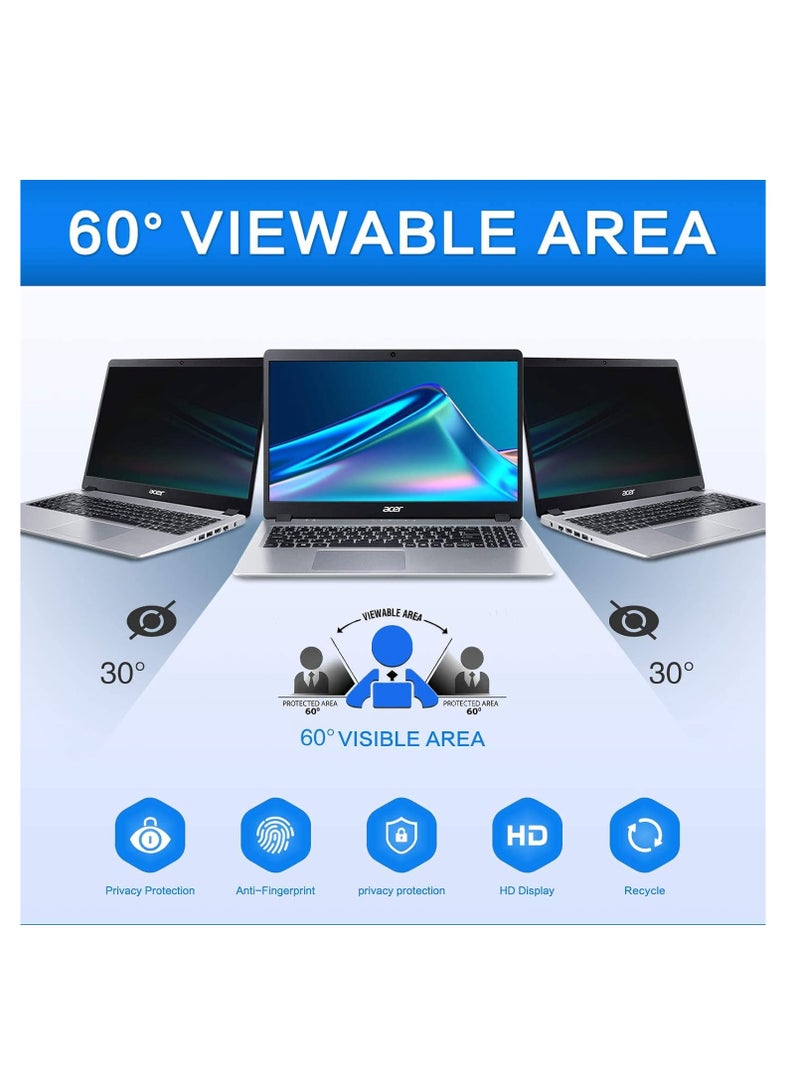 15.6 Inch Laptop Privacy Screen Filter Anti-Blue Light Screen Protector, Compatible with HP/Dell/Asus/Acer/Sony/Samsung/Lenovo/Toshiba,16:9 Removable Aspect Ratio Screen Filter Laptop Privacy - Image 5