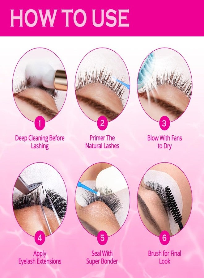 أريسون لاشز برايمر للرموش لتطويل الرموش 15 مل، برايمر للرموش، يزيد من قوة تماسك لاصق الرموش، معالجة مسبقة لتطويل الرموش شبه الدائم، مثالي لإطالة مدة ثبات لاصق الرموش (وردي) - Image 5