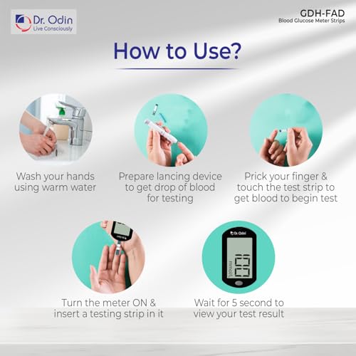 Dr.Odin Dr. Odin AC-307 GDH Glucose Test Strips, 2x50 Strips, GDH BLACK Meter Compatible, Bi-Directional Sampling, Auto Coding, Hygienic and Accurate (100 Test Strips) - Image 5