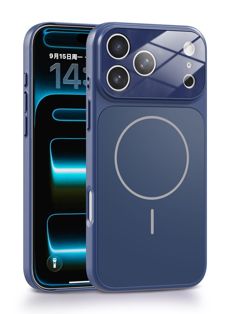 DUSALA Luxury Magnetic Glass Case for iPhone 17 Pro Wireless Compatible, Anti-Fingerprint, Shockproof & Oil-Resistant Frosted Back Cover - Image 1