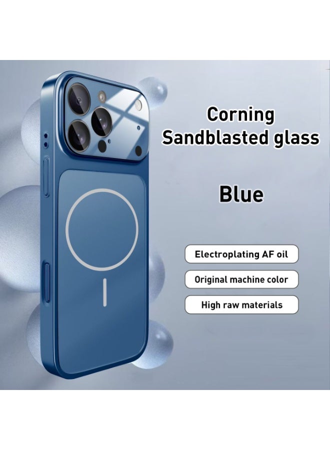 DUSALA Luxury Magnetic Glass Case for iPhone 17 Pro Wireless Compatible, Anti-Fingerprint, Shockproof & Oil-Resistant Frosted Back Cover - Image 2