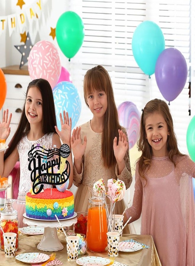 Qertesl Music Birthday Cake Decoration，Host Music Cake Decor Karaoke Musical Theme Cake Decoration，Musician Party Birthday party Rock Decoration Supplies - Image 5