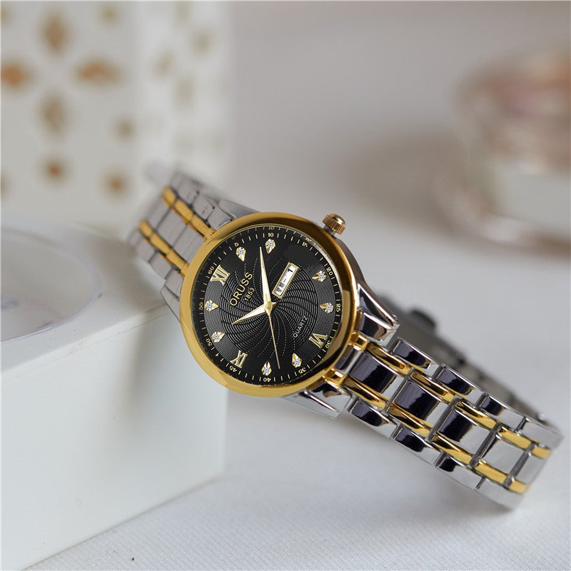Waterproof Quartz Womens Fashion Watch Women's Black Noodles - Image 1