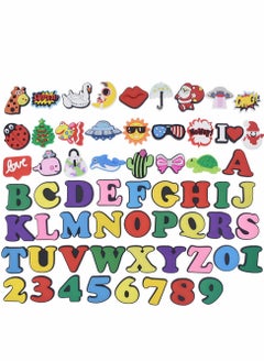 Excefore Shoe Charms Crocs Cartoon Letter PVC Decoration for Crocs Shoes ​Bracelet Wristband for Men Women Kids Girl Boy, Buckle Party Favors Birthday Gifts Nurse Charm 61 PCS  - Image 1