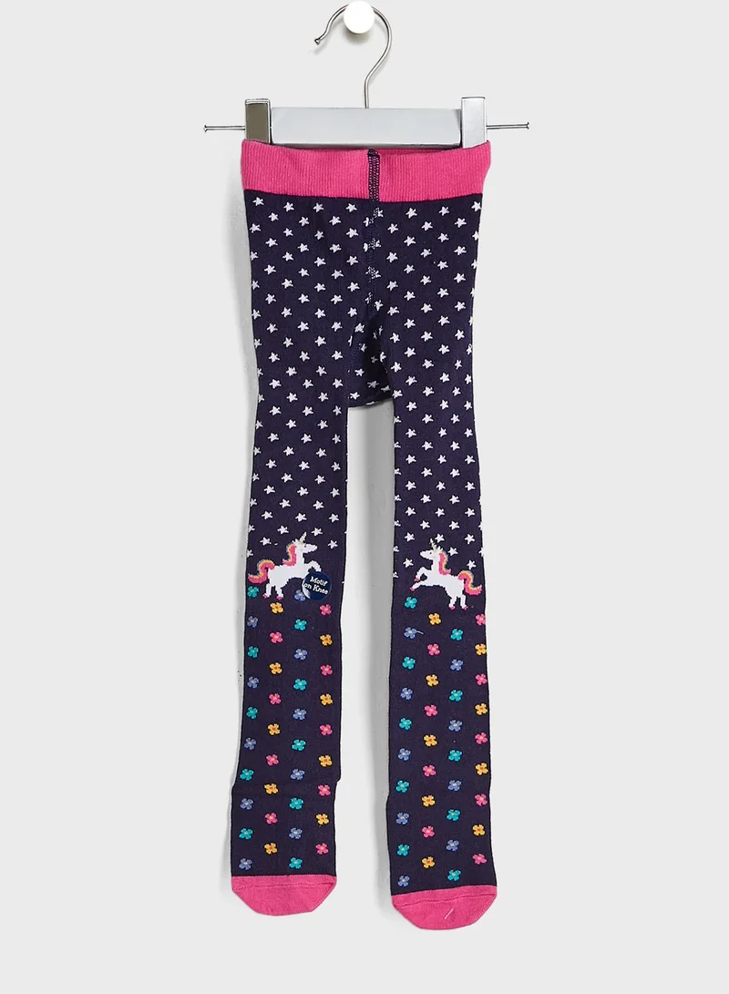 JoJo Maman Bebe Kids Rich Unicorn Tights