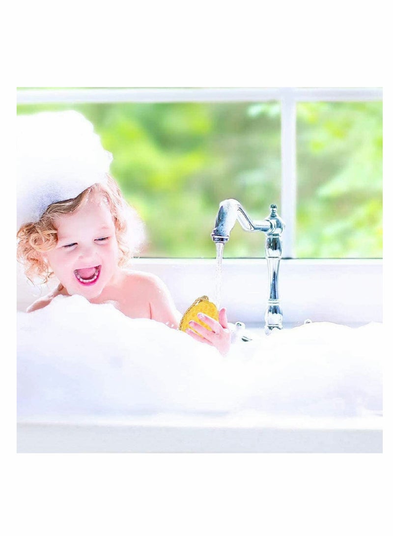 SOLARAE Bath Sponge, 3 Pcs Bath Sponge Shower Puffs Soft Body Shower Sponge Colorful Honeycomb Sea Sponges for Babies Women Men Bathroom Supplies - Image 3