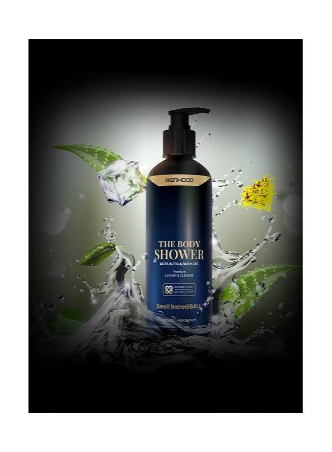 MENHOOD BODY Shower Gel | 100% Natural | No Chemicals | Luxury Body Wash Gel for Men | Aloe Vera Extract Witch Hazel | Best Long Lasting Fragrance | Essential Oils| 450 ML - Image 3