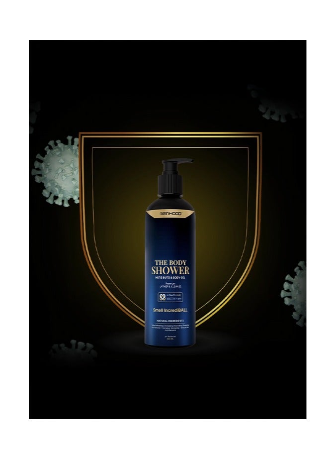 MENHOOD BODY Shower Gel | 100% Natural | No Chemicals | Luxury Body Wash Gel for Men | Aloe Vera Extract Witch Hazel | Best Long Lasting Fragrance | Essential Oils| 450 ML - Image 4
