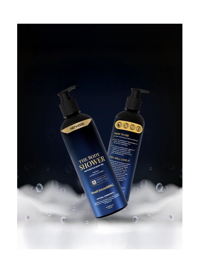 MENHOOD BODY Shower Gel | 100% Natural | No Chemicals | Luxury Body Wash Gel for Men | Aloe Vera Extract Witch Hazel | Best Long Lasting Fragrance | Essential Oils| 450 ML - Image 5