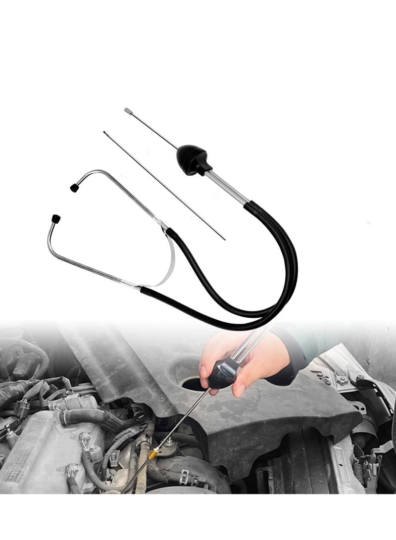 SYOSI سماعة الطبيب الميكانيكية، سماعة الطبيب الأسطوانية للسيارات، أداة تشخيص الضوضاء والأصوات غير الطبيعية، مجموعة أدوات إصلاح أدوات السمع من الفولاذ المقاوم للصدأ للسيارات - Image 1