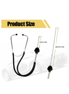 SYOSI Mechanic Stethoscope, Automobile Cylinder Stethoscope Noise Abnormal Sound Diagnostic Instrument Auto Stainless Steel Mechanic Listening equipment Hearing Tool Repair Set Kit  - Image 2