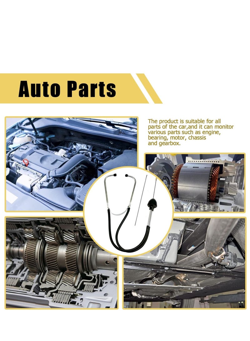 SYOSI سماعة الطبيب الميكانيكية، سماعة الطبيب الأسطوانية للسيارات، أداة تشخيص الضوضاء والأصوات غير الطبيعية، مجموعة أدوات إصلاح أدوات السمع من الفولاذ المقاوم للصدأ للسيارات - Image 5