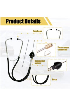 SYOSI Mechanic Stethoscope, Automobile Cylinder Stethoscope Noise Abnormal Sound Diagnostic Instrument Auto Stainless Steel Mechanic Listening equipment Hearing Tool Repair Set Kit  - Image 4