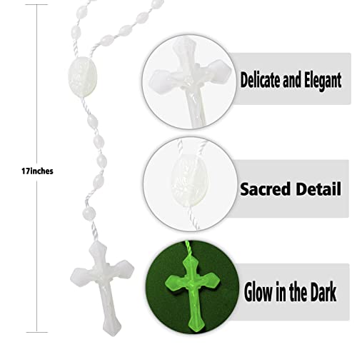 JUXINGDAZYF 17'' luminous in the dark rosary, imported from Italy - 12 rosary set (Luminous) - Image 4
