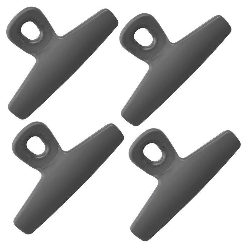 COOK WITH COLOR COOK WITH COLOR Food Clips  Wide Heavy Duty Chip Clips Large Bag Clips for Food Storage with Air Tight Seal Grip Pack of 4 Grey 