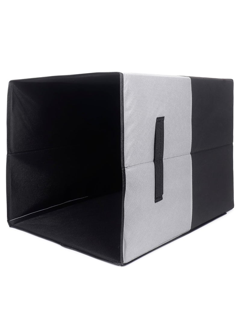 GLUN GLUN 75L Folding Laundry Basket Large Laundry Hamper With Lid Handles Collapsible Storage Basket for Bedroom Bathroom Grey Pack of 1  - Image 5