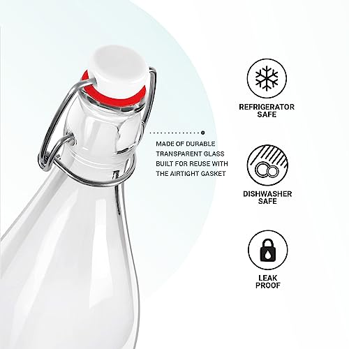 Treo by Milton Aqua Delite Glass Bottle, 1 Piece, 1000 ml |Juice and water storage | Refrigerator safe - Image 3
