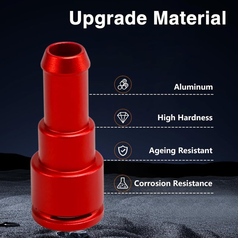 EVRBUL 2PCS Upgraded Aluminum Heater Core Tube Coolant Hose Connectors 3/4In x 5/8In for Chevrolet GMC Cadillac - Image 3