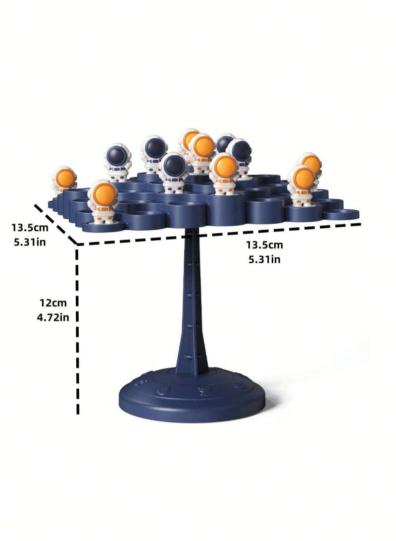 Interactive Spaceman Balance Board Tabletop Game for Kids - Educational Parent-Child Toy with Astronaut Figurines, Focus Training Brain Puzzle, Durable Jenga Style Game for Ages 3-6
