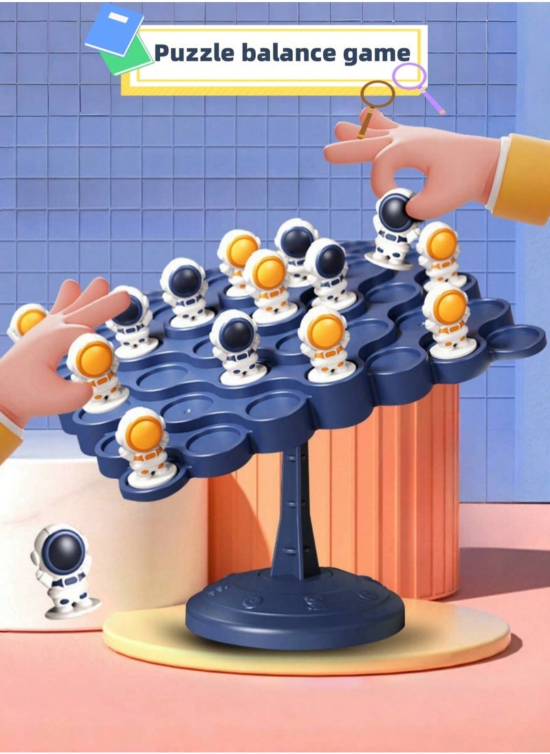 Interactive Spaceman Balance Board Tabletop Game for Kids - Educational Parent-Child Toy with Astronaut Figurines, Focus Training Brain Puzzle, Durable Jenga Style Game for Ages 3-6  - Image 5