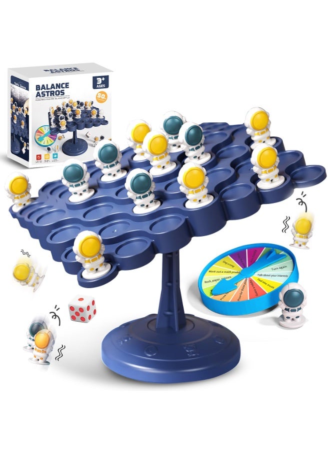 Interactive Spaceman Balance Board Tabletop Game for Kids - Educational Parent-Child Toy with Astronaut Figurines, Focus Training Brain Puzzle, Durable Jenga Style Game for Ages 3-6 - Image 1