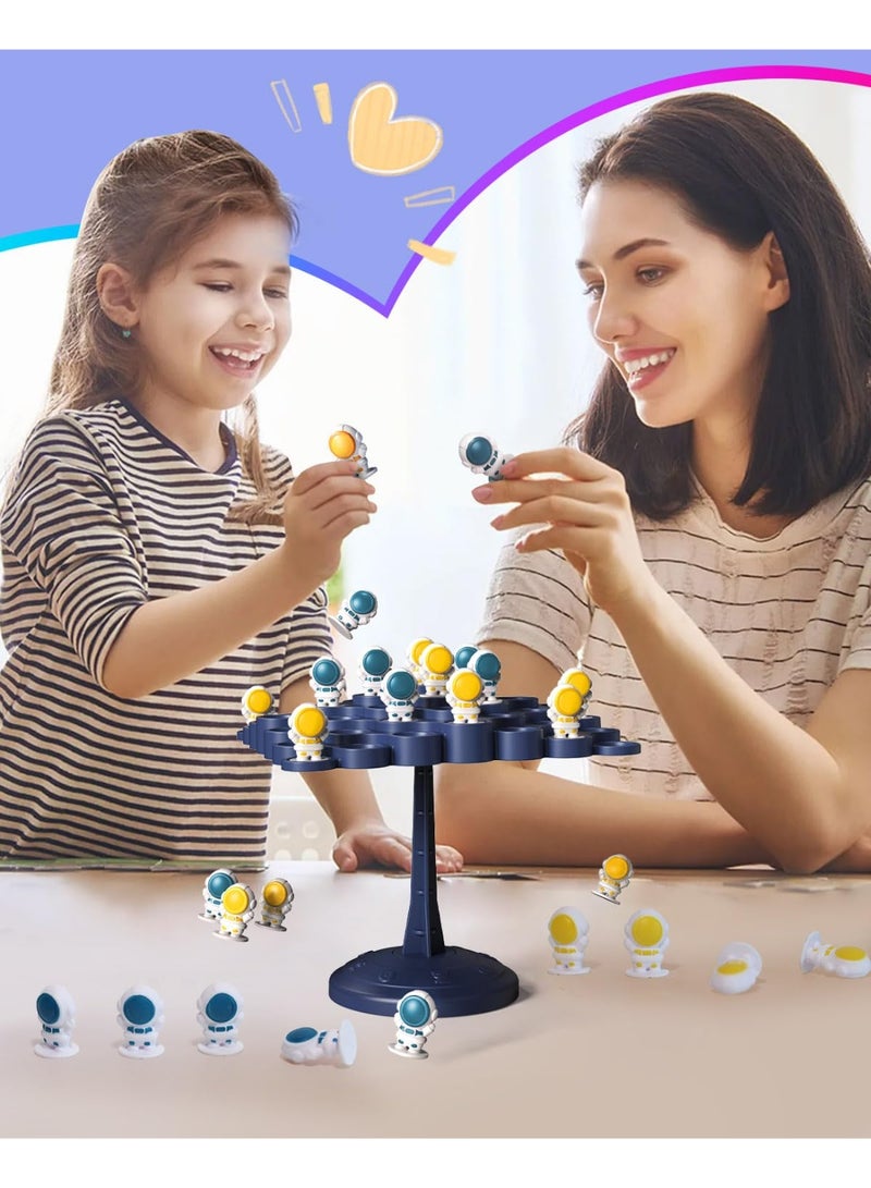 Interactive Spaceman Balance Board Tabletop Game for Kids - Educational Parent-Child Toy with Astronaut Figurines, Focus Training Brain Puzzle, Durable Jenga Style Game for Ages 3-6 - Image 2