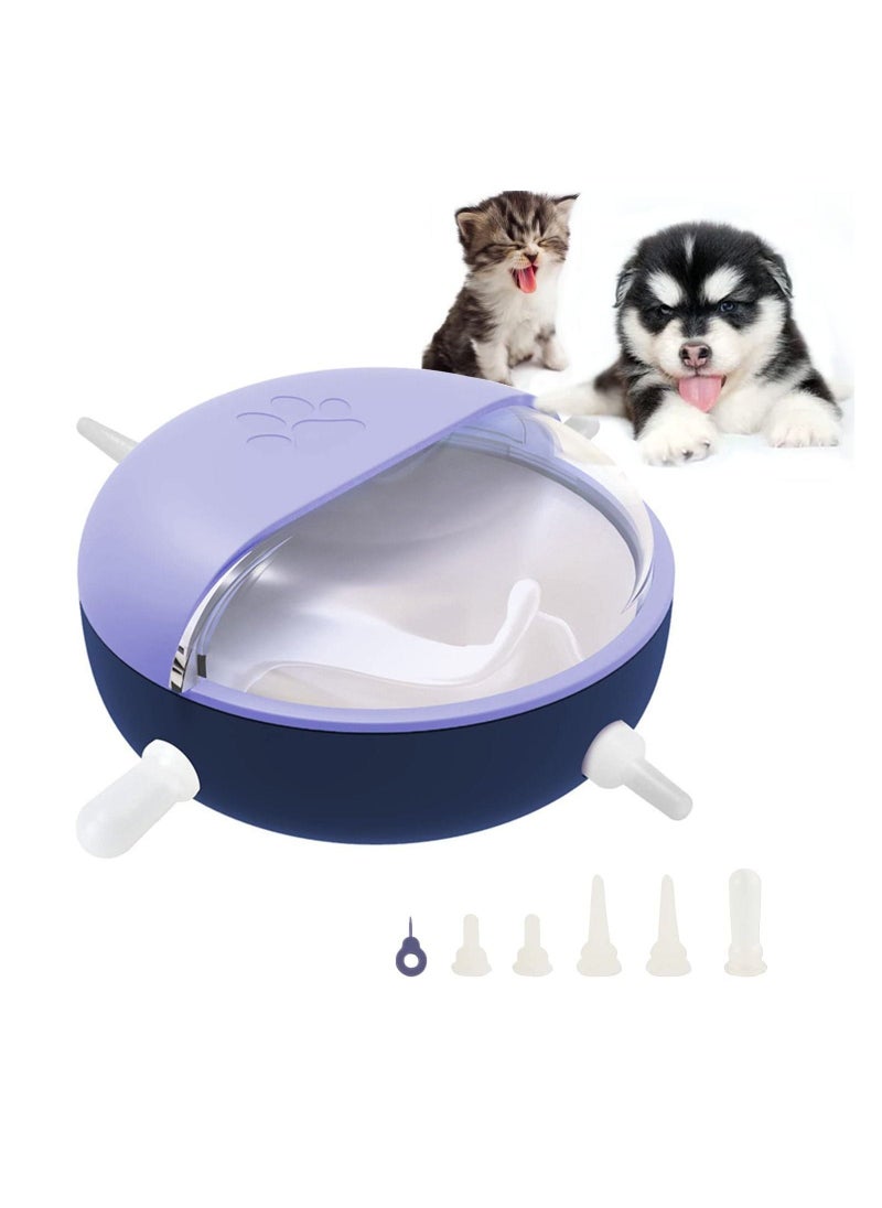 Puppy Nursing Station Silicone Pet Pacifiers Milk Feeder Feeding Bowl for New Born Puppies Kitten Cats Dog Rabbits 180ML - Image 1