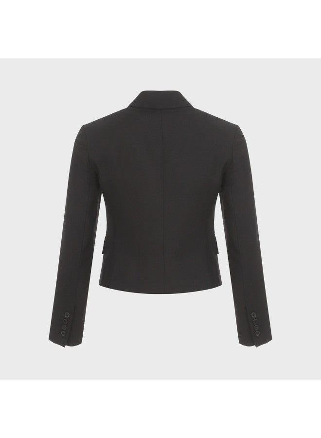 Zara women's Solid-colored High-end Textured Shoulder-fit Business Suit Jacket - Image 3