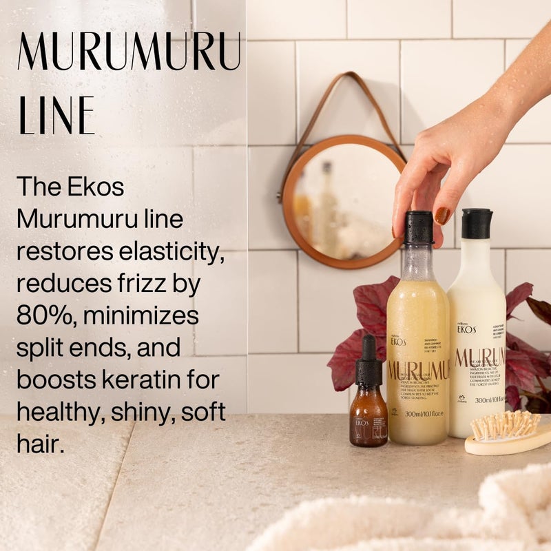 natura - Ekos Murumuru Restoring Conditioner Refill - Anti-Damage - Hair Detangler & Moisturizer - Vegan Hair Care - Brazilian Beauty Secrets - Personal & Self Care - 10.1 fl oz (300ml) - Image 5