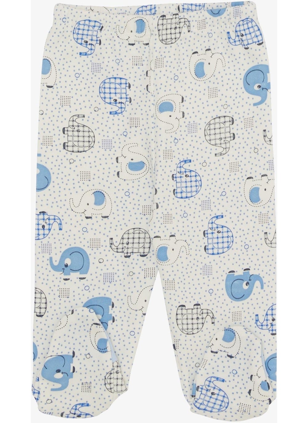 Breeze Baby Boy Hospital Release 3-Piece Cute Baby Elephant Patterned Polka Dot 0-4 Months, White  - Image 4