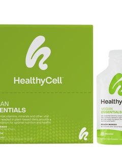 Healthycell Vegan Essentials Peach Mango 30 Gel Packs 0.84 fl oz (25 ml) Each 