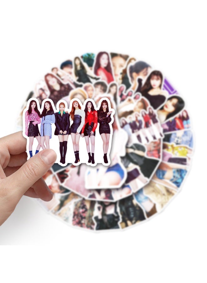 NIBEMINENT 50 Pcs Kpop (G)I-DLE Deco Kit Waterproof Stickers, High Definition Printing Bright Colors, Suitable for Laptop Skateboard Luggage Water Bottle Guitar DIY - Image 3