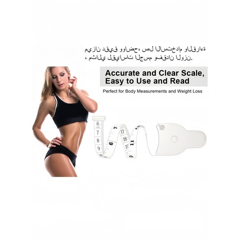 2 Pack Must-Have Automatic Retractable Body Tape Measure - Accurate Dual-Sided Ruler for Fitness, Weight Loss & Sewing - Essential Tool for Body Measurement (Waist, Arm, Leg) - Image 5